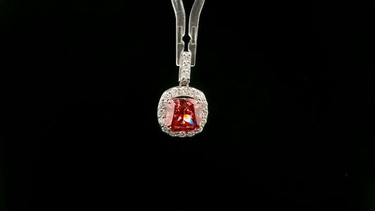 2.56 Carats Pink Lab Grown Diamond 14K Gold Pendant