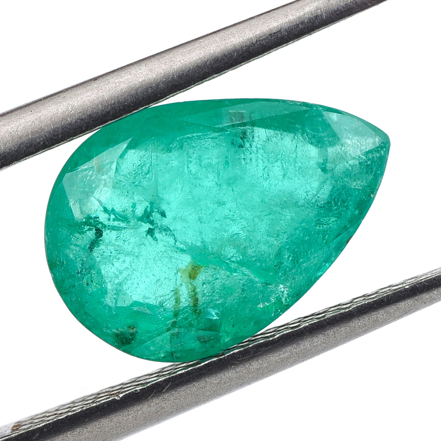 2.54 Natural Beryl Emerald Pear Mixed Cut Gemstone
