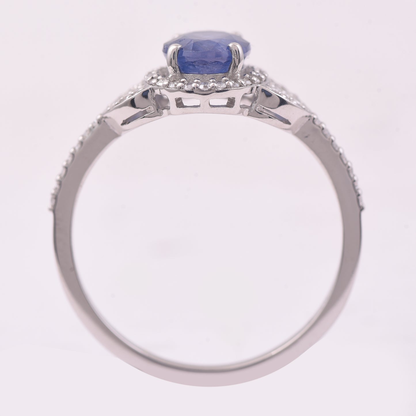 1.59 Ct Oval Mixed Cut Natural Sapphire 950 Platinum Ring