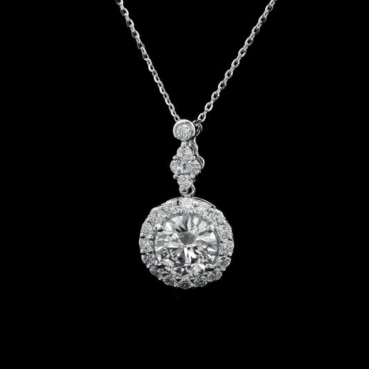 2.18 Carats Lab Grown Diamond 14K Gold Pendant
