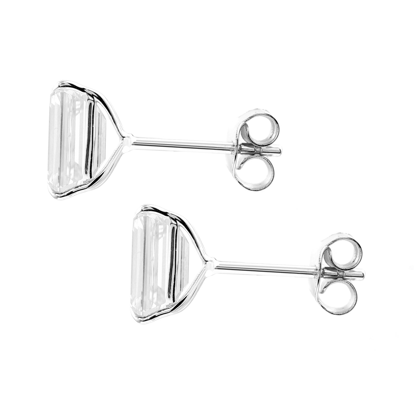 3.86 Carats Lab Grown Diamond 14K Gold Earrings