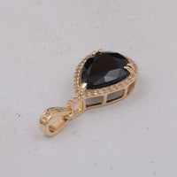 3.15 Ct Pear Sapphire 9K Gold Pendant