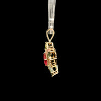 1.12 Ct Square Tourmaline 14K Gold Pendant