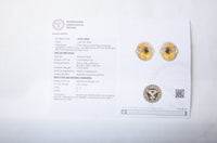 2.66 Ct Oval Mixed Cut Natural Fire Opal 14K Gold Earrings