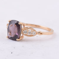 2.61 Ct Cushion Natural Spinel 14K Gold Ring