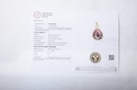 5.55 Ct Pear Cabochon Natural Tourmaline 14K Gold Pendant
