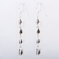 11.08 Ct Smoky Quartz 925 Sterling Silver Earrings