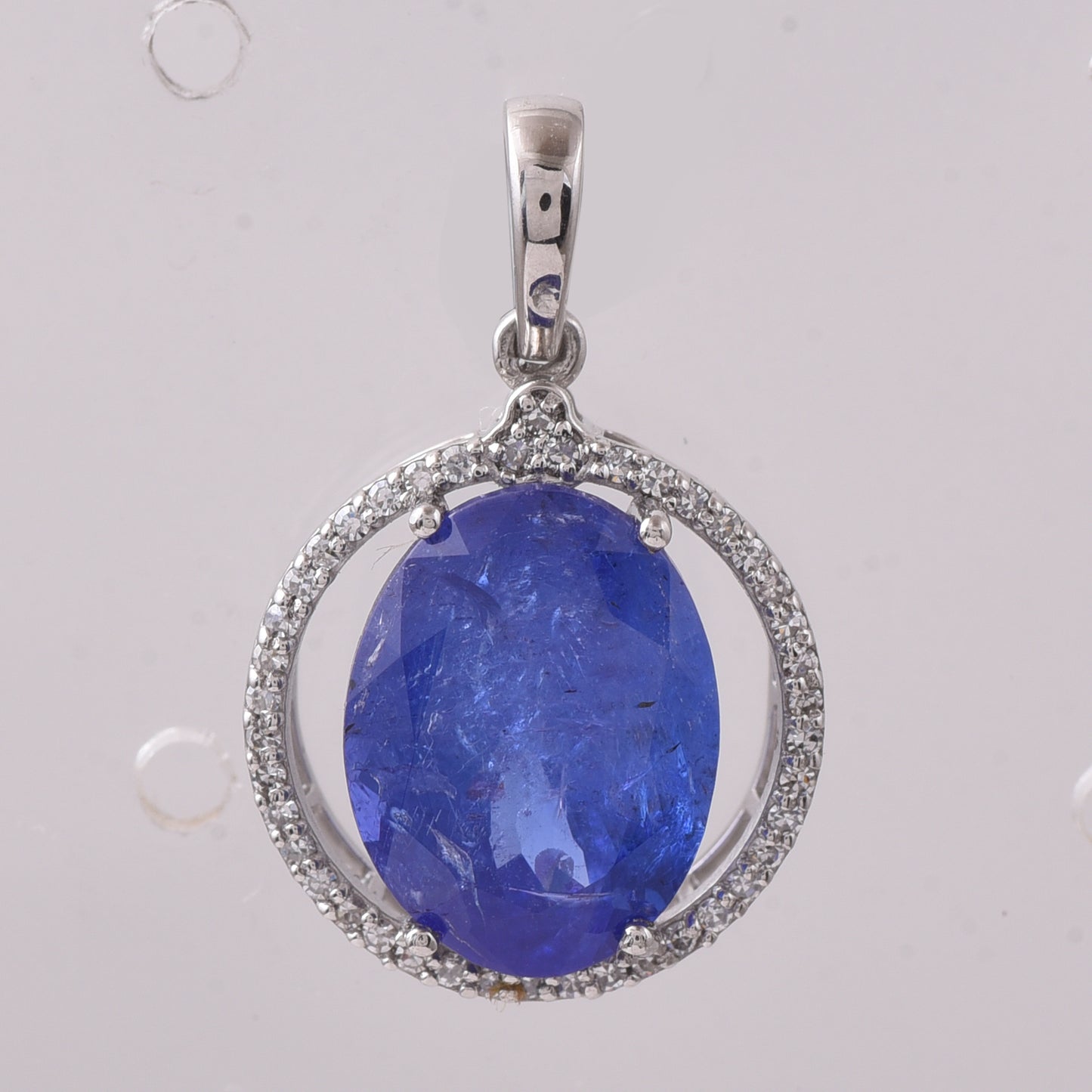 4.81 Ct Oval Mixed Cut Natural Tanzanite 950 Platinum Pendant