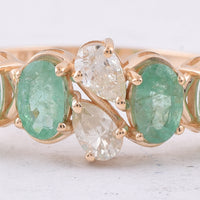 1.41 Ct Oval Natural Emerald 14K Gold Ring