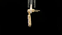 1.87 Ct Oval Tanzanite 14K Gold Earrings