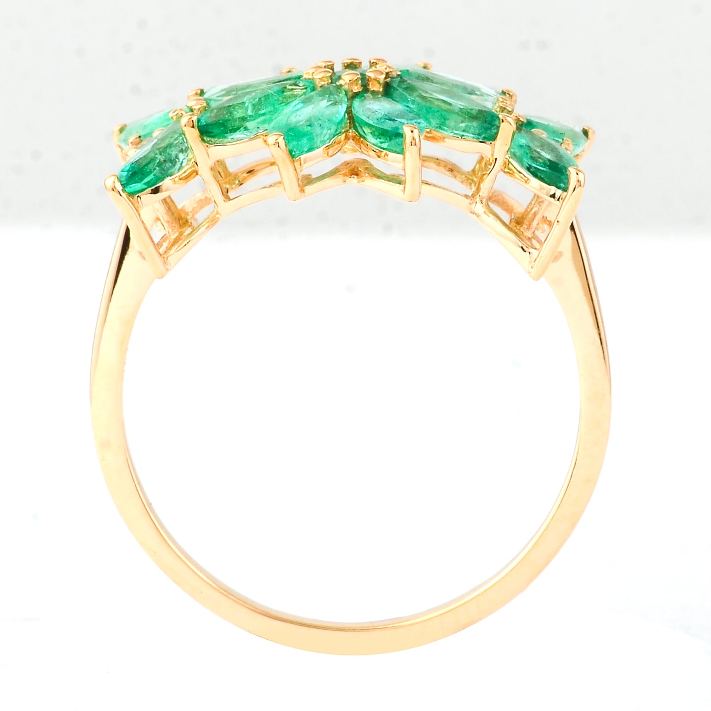 1.57 Ct Marquise Emerald 14K Gold Ring