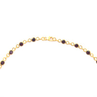 9.48 Ct Round Garnet 925 Sterling Silver Necklace
