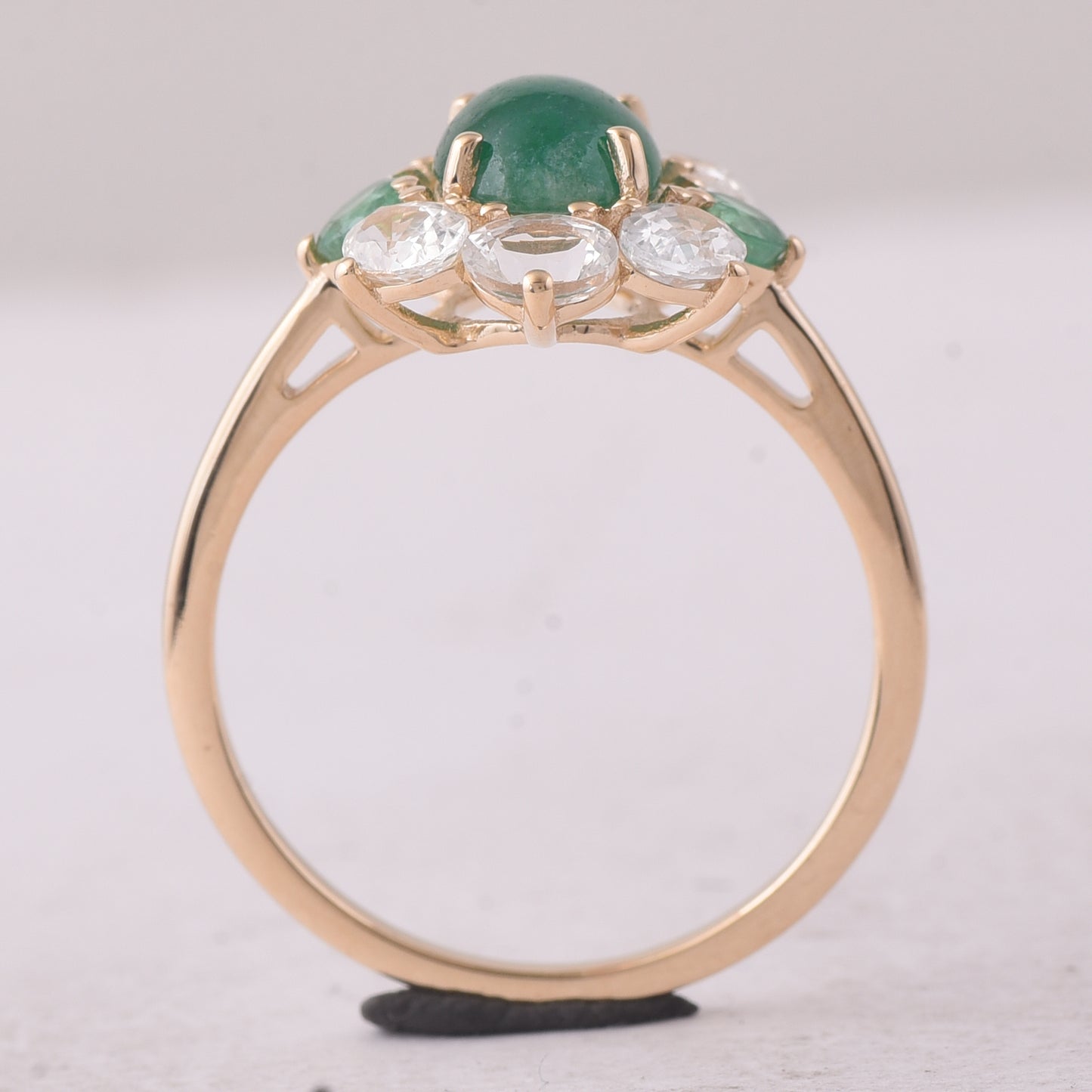 2.76 Ct Oval Emerald 9K Gold Ring