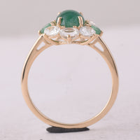 2.76 Ct Oval Emerald 9K Gold Ring