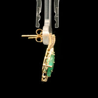 2.18 Ct Marquise Emerald 14K Gold Earrings