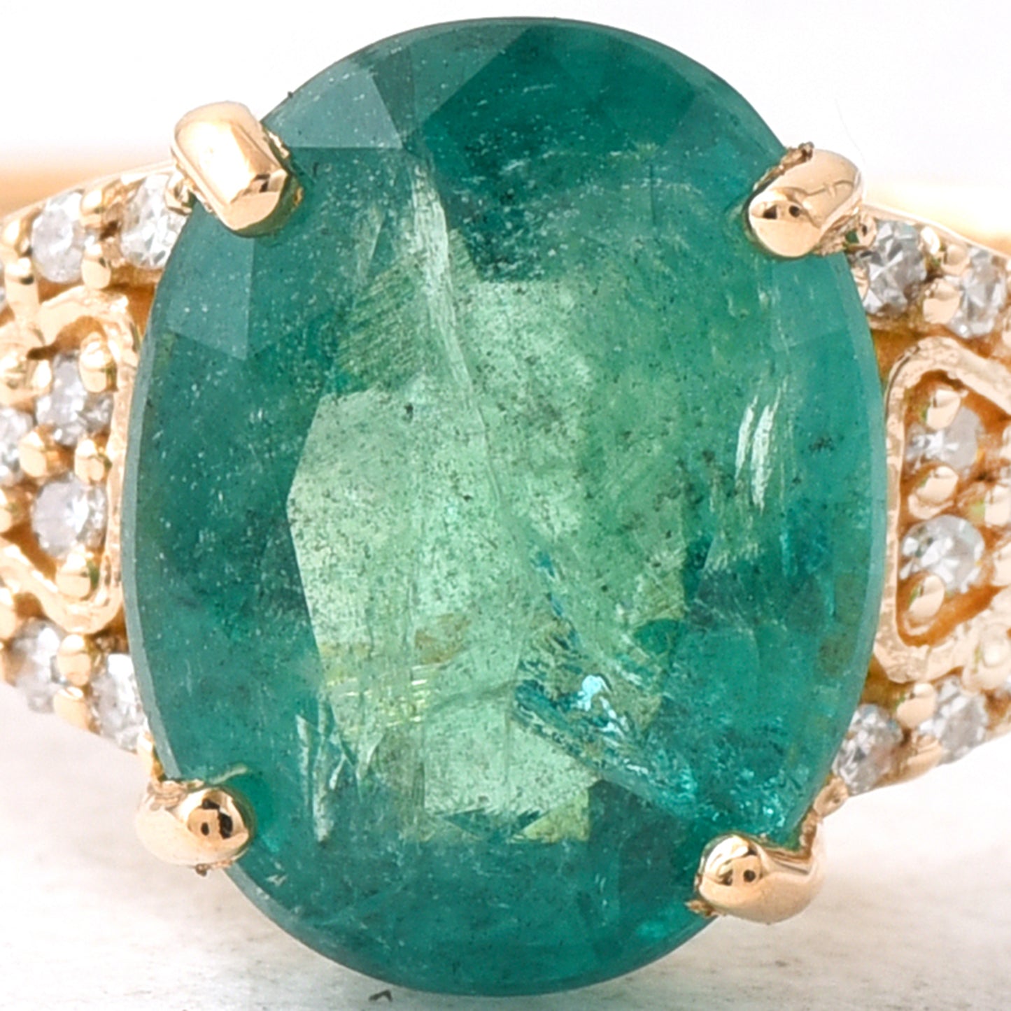 2.01 Ct Oval Emerald 14K Gold Ring