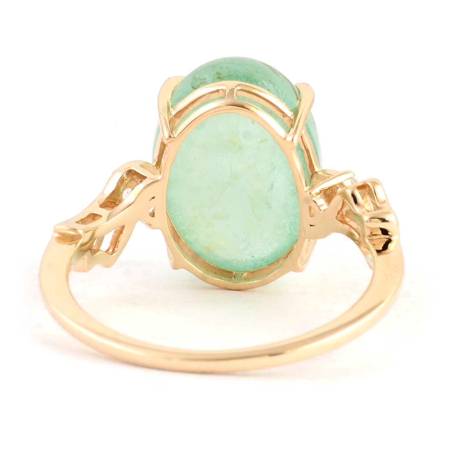 8.06 Ct Oval Emerald 14K Gold Ring