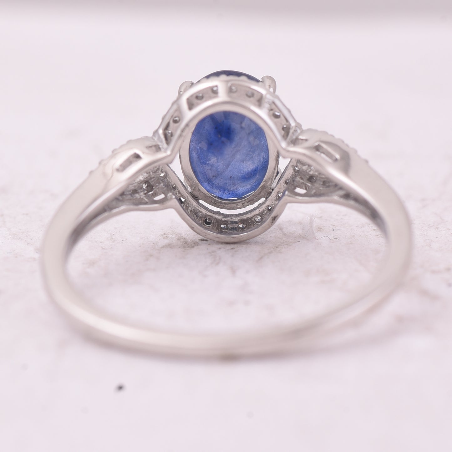 2.28 Ct Oval Mixed Cut Natural Sapphire 950 Platinum Ring