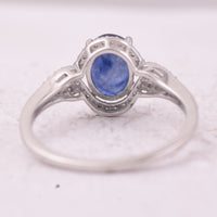 2.28 Ct Oval Mixed Cut Natural Sapphire 950 Platinum Ring