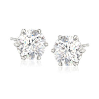 2.00 ct. t.w. Moissanite Stud Earrings in Sterling Silver