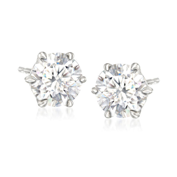 2.00 ct. t.w. Moissanite Stud Earrings in Sterling Silver