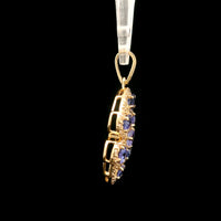 1.41 Ct Oval Tanzanite 14K Gold Pendant