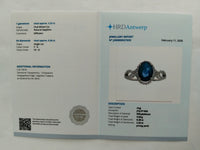 2.42 Ct Oval Mixed Cut Natural Sapphire 950 Platinum Ring