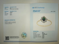 0.44 Ct Oval Natural Green Tourmaline 14K Gold Ring