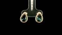 2.54 Ct Pear Tourmaline 9K Gold Earrings