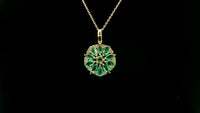 2.07 Ct Pear Emerald 14K Gold Pendant