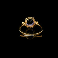 2.42 Ct Cushion Mixed Cut Natural Tanzanite 14K Gold Ring