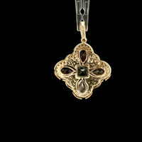 1.25 Ct Square Tourmaline 14K Gold Pendant