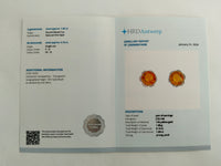 1.90 Ct Round Mixed Cut Natural Fire Opal 14K Gold Earrings