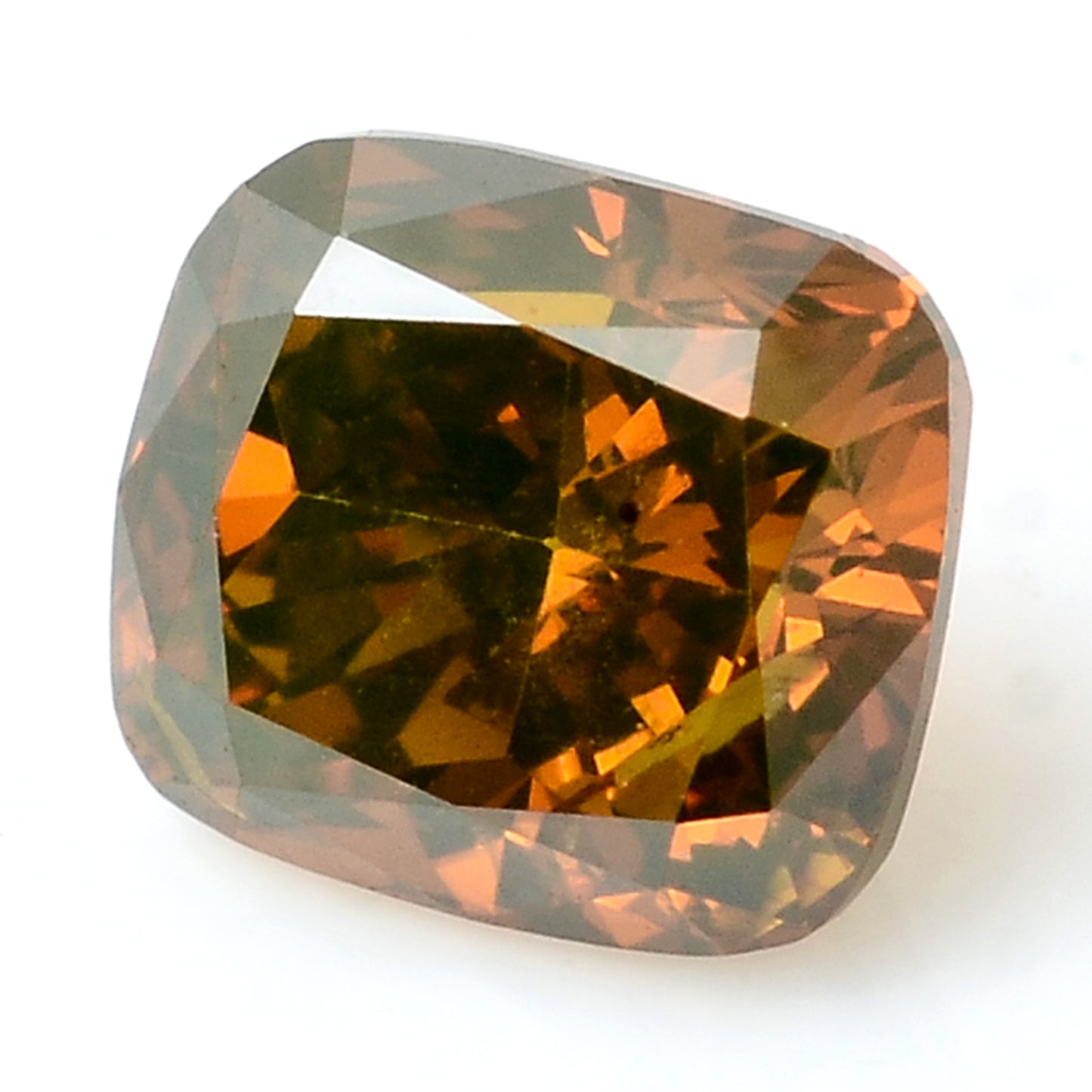 0.44 Carat Red Diamond Cushion Loose Gemstone