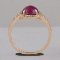 2.79 Ct Round Ruby 9K Gold Ring