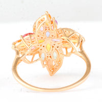 1.84 Ct Marquise Multi Sapphire 14K Gold Ring
