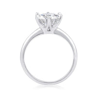 1.00 Carat Moissanite Ring in Sterling Silver. Size 5