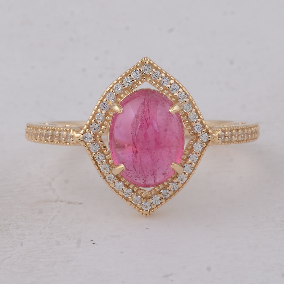 2.29 Ct Oval Tourmaline 9K Gold Ring