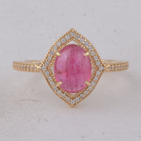 2.29 Ct Oval Tourmaline 9K Gold Ring