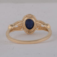 1.81 Ct Oval Sapphire 9K Gold Ring