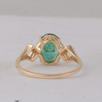 1.87 Ct Oval Emerald 9K Gold Ring