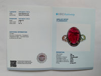 8.43 Ct Oval Cabochon Cut Natural Tourmaline 14K Gold Ring