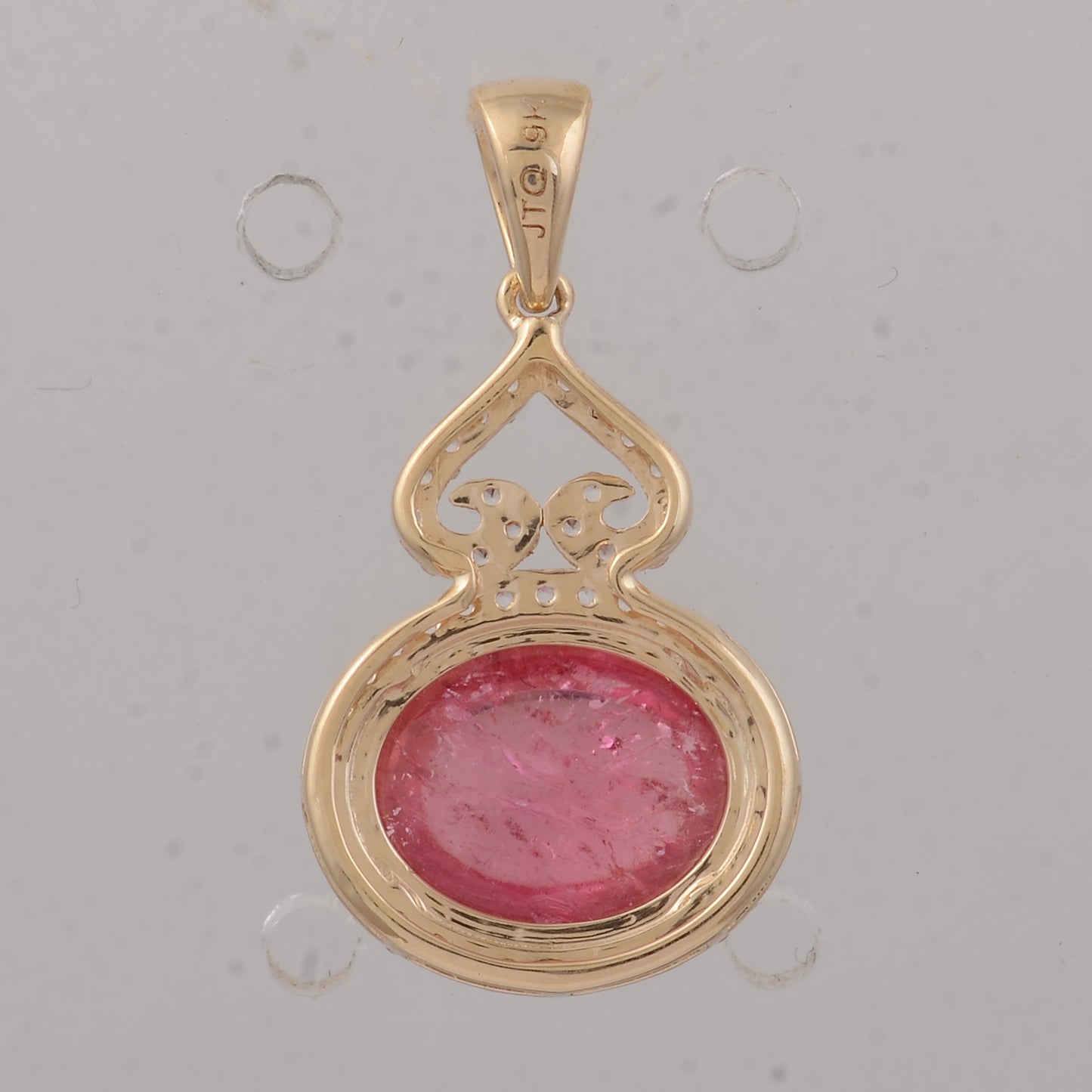 3.66 Ct Oval Tourmaline 9K Gold Pendant