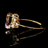 4.60 Ct Pear Kunzite 14K Gold Ring