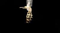 3.39 Ct Square Tourmaline 14K Gold Earrings