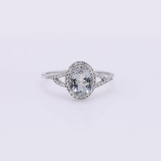 1.24 Ct Oval Mixed Cut Natural Tourmaline 950 Platinum Ring