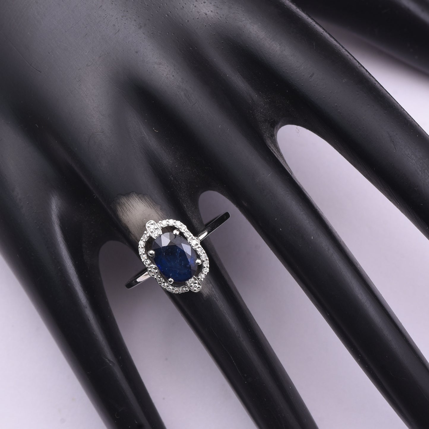 1.81 Ct Oval Mixed Cut Natural Sapphire 950 Platinum Ring