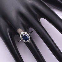 1.81 Ct Oval Mixed Cut Natural Sapphire 950 Platinum Ring