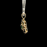 1.29 Ct Square Tourmaline 14K Gold Pendant
