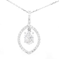 1.41 Carats Lab Grown Diamond 14K Gold Pendant